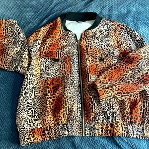 Animal Print Bomber Jacket